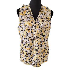 ❤️Karl Lagerfeld Paris Yagavi Ruffle Blouse Sleeveless Size Medium NWT ❤️